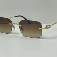 CARTIER  CT0290  Gold-Silver Men's Sunglasses 👑