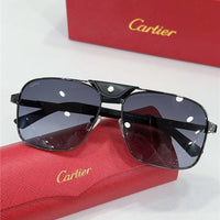 CARTIER SANTOS CT0389S Horn Men's SUNGLASSES 👑
