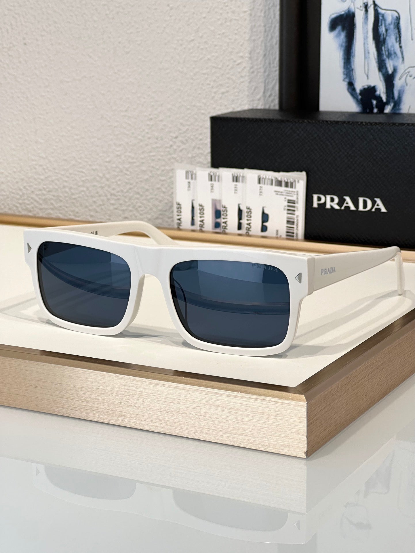 Prada PR A10S Rectangular Brown POLARISED Men's Sunglasses  🟥 - buyonlinebehappy