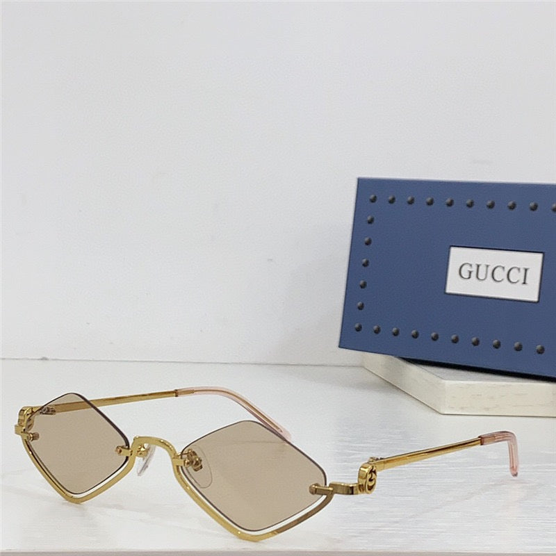 Gucci Geometric Frame GG1604S-004 Women's Sunglasses ✨ - buyonlinebehappy