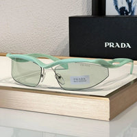 PRADA PR A25S (1AB5S0)- BLACK-PEACH-GREEN | SUNGLASSES Unisex  🟥
