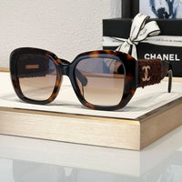 CHANEL 5512 Square Sunglasses Acetate & Tweed Black & Gold frame 6 Colors ✨
