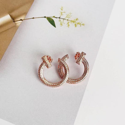 Tiffany&Co 18K Gold Plated Jewelry For Women T1 Circle Pendant Necklace in yellow rose silver with Zircon✨ - buyonlinebehappy