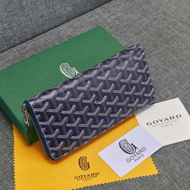 Goyard Matignon GM Zipper Wallet In Goyardine Canvas✨ - buyonlinebehappy