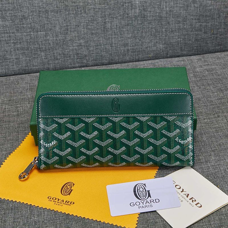 Goyard Matignon GM Zipper Wallet In Goyardine Canvas✨ - buyonlinebehappy