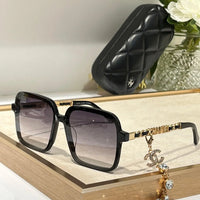 CHANEL Square Metal & Strass Sunglasses 4578 🖤