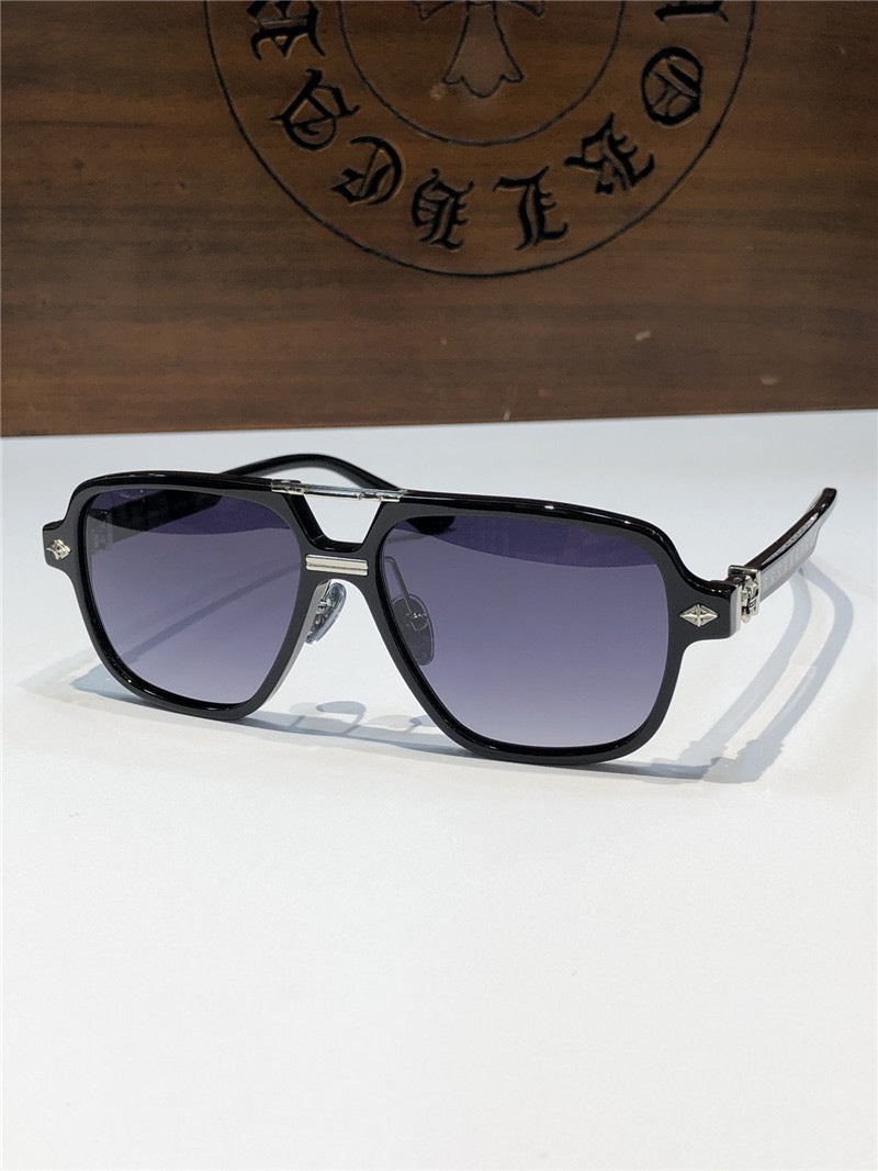 Chrome Hearts Sunglasses 8193 Black-Clear-Silver ✨ - buyonlinebehappy