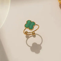 Van Cleef Vintage Alhambra Rings 18K Gold Plated Women's Jewelry 18 models✨