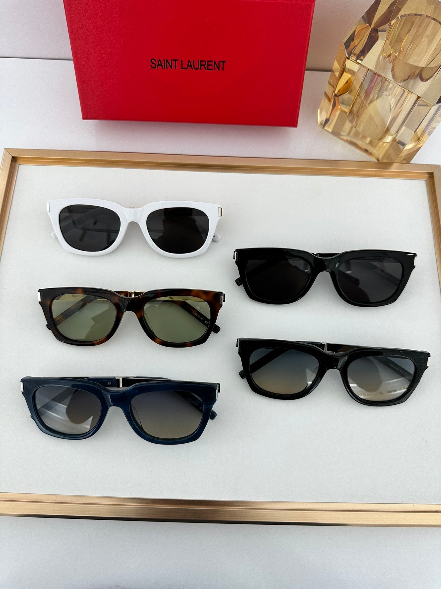 Saint Laurent Eyewear SL 582 square-frame Sunglasses✨ - buyonlinebehappy