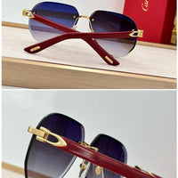 Cartier C DECOR CT0440S Wood frame Unisex Sunglasses 🐆
