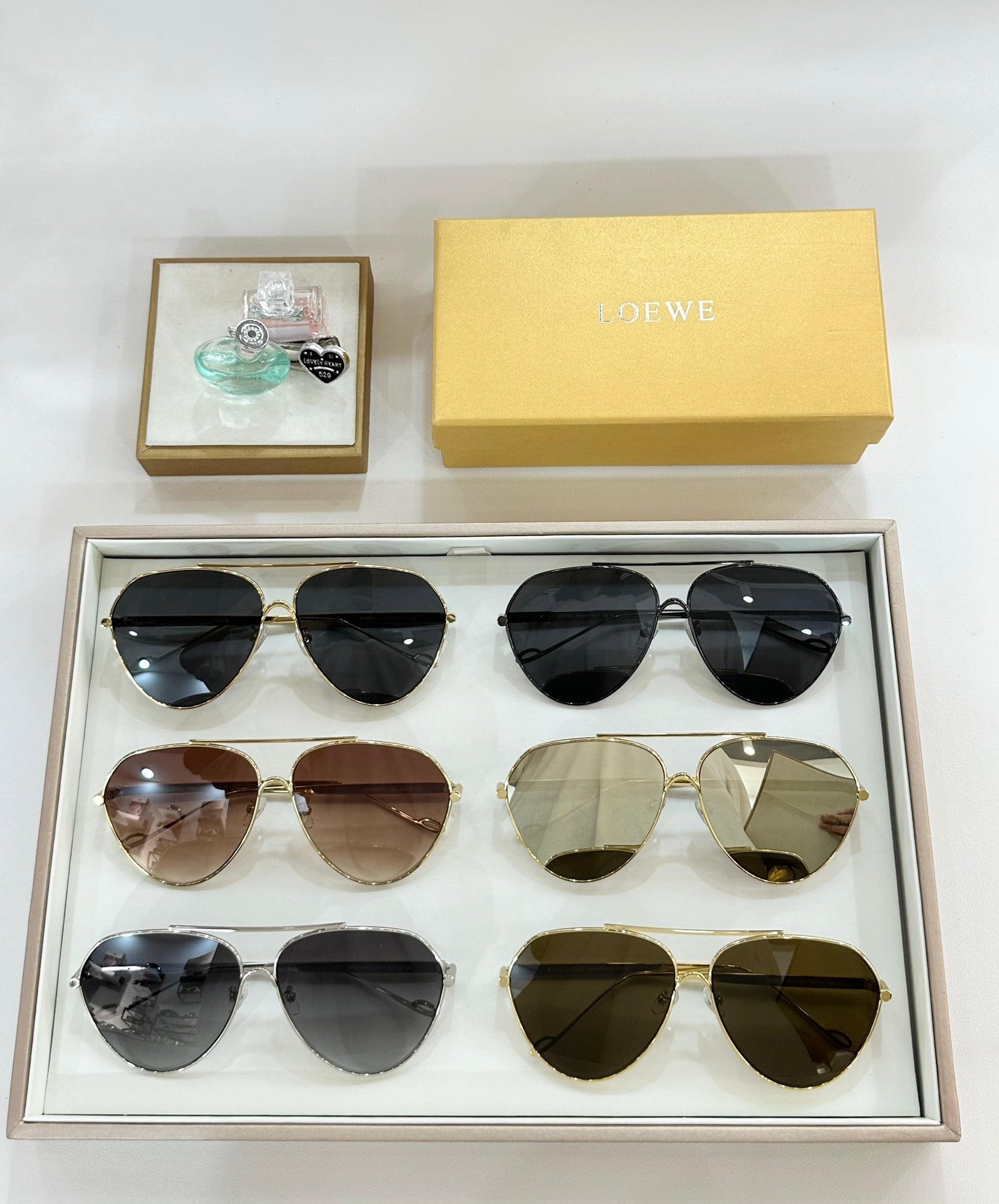 LOEWE Loewe Metal Aviator LW 40067U 30G Unisex Sunglasses ✨ - buyonlinebehappy