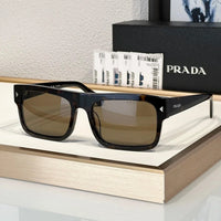 Prada PR A10S Rectangular Brown POLARISED Men's Sunglasses  🟥