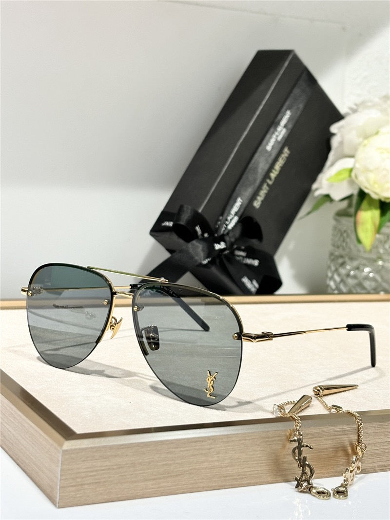 YSL Saint Laurent 11M Classic Sun Aviator Unisex Sunglasses ✨ - buyonlinebehappy