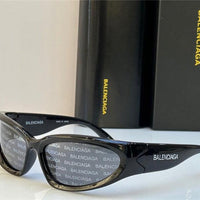 BALENCIAGA 0157S Swift oval-frame Sunglasses 🖤