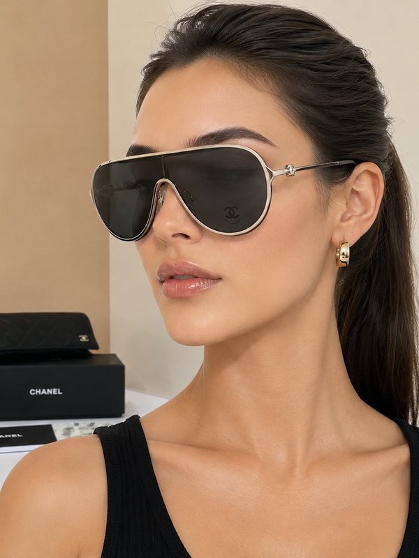 CHANEL 9583 EXCLUSIVE SHIELD Sunglasses Eyewear  🖤