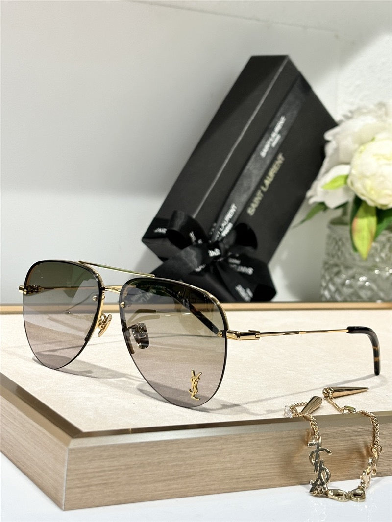 YSL Saint Laurent 11M Classic Sun Aviator Unisex Sunglasses ✨ - buyonlinebehappy