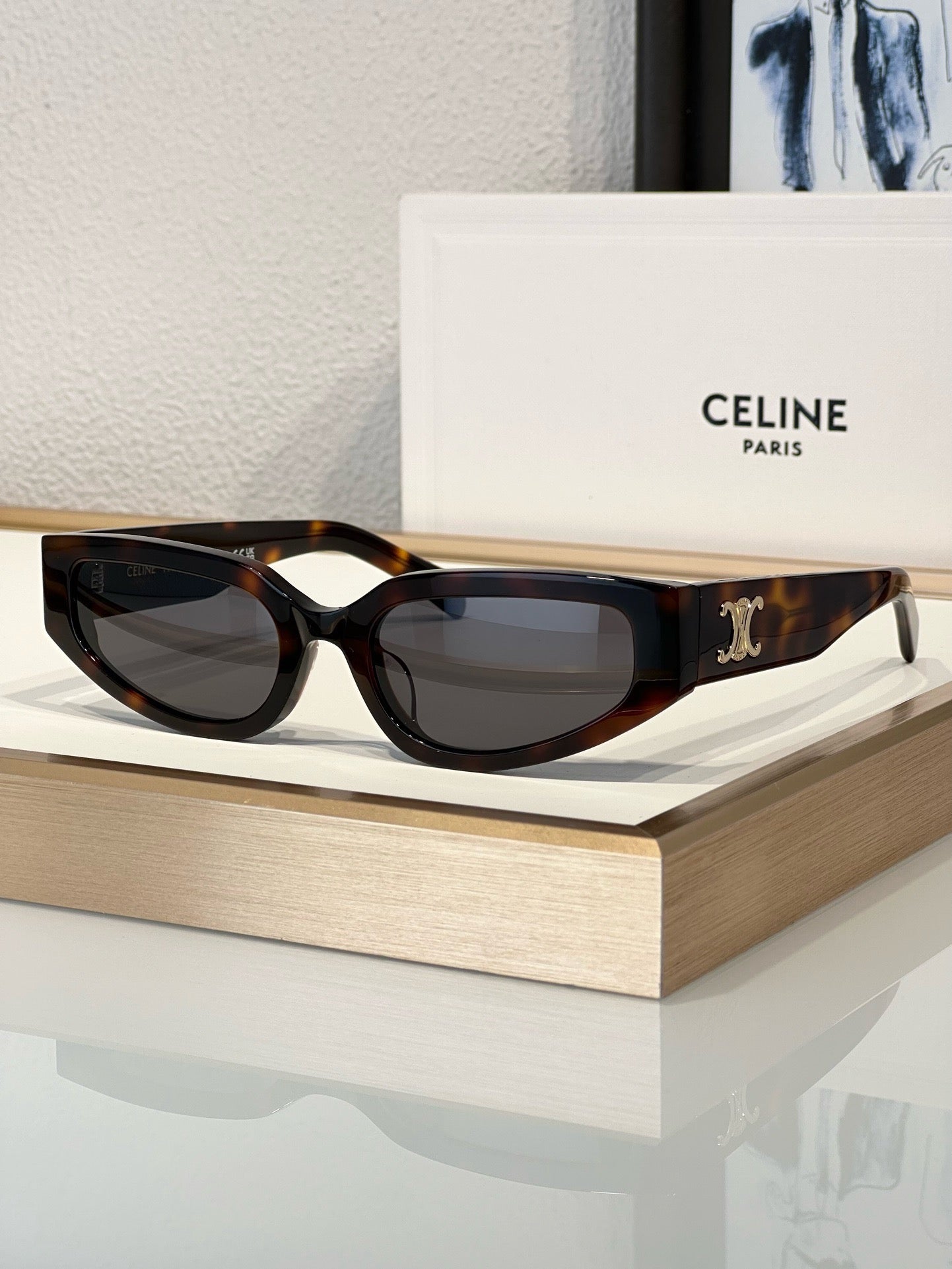 CELINE Eyewear 40269U Triomphe cat-eye Women's Céline Sunglasses✨ - buyonlinebehappy