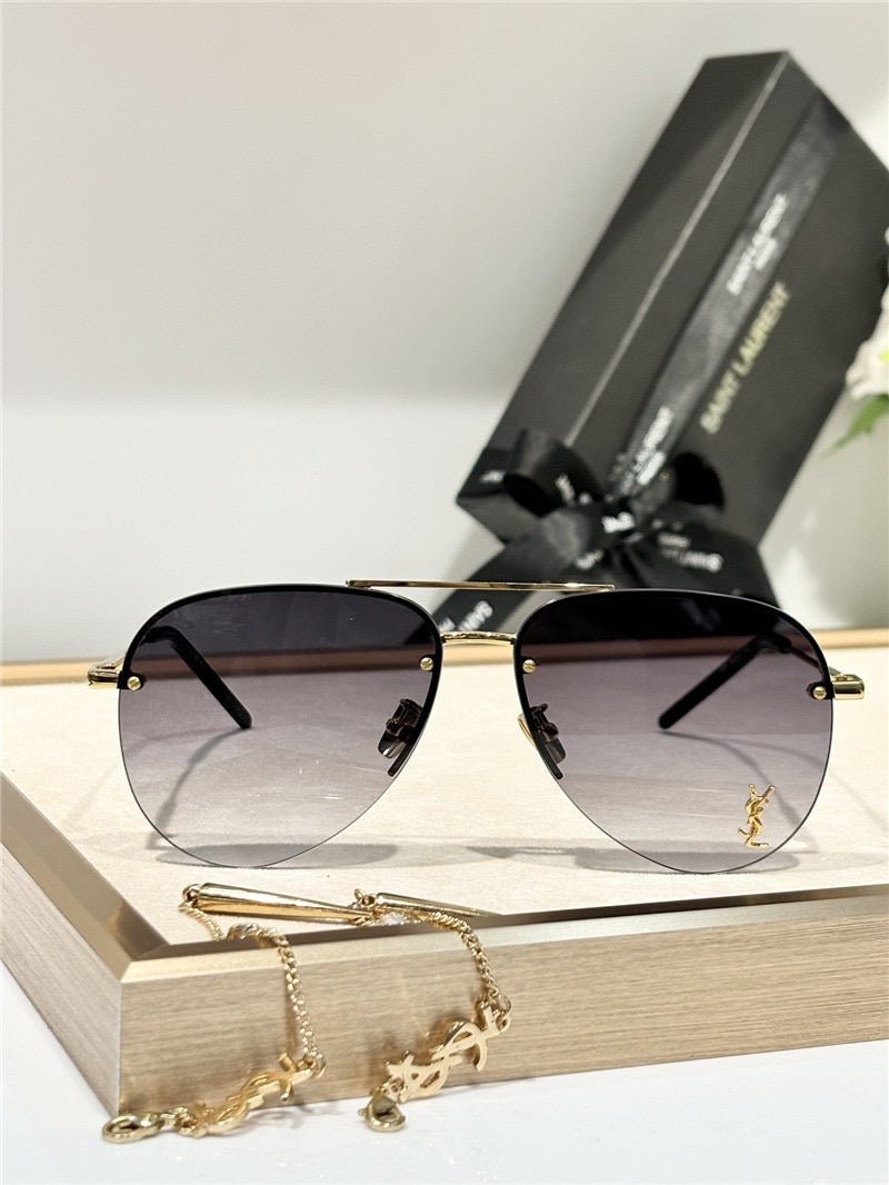 YSL Saint Laurent 11M Classic Sun Aviator Unisex Sunglasses ✨ - buyonlinebehappy