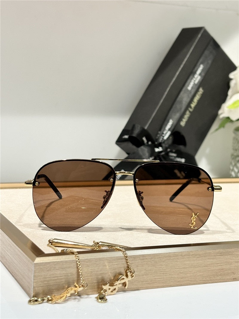 YSL Saint Laurent 11M Classic Sun Aviator Unisex Sunglasses ✨ - buyonlinebehappy