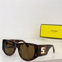 Fendi BAGUETTE FE 40109 I 01A Oval Sunglasses Women's✨