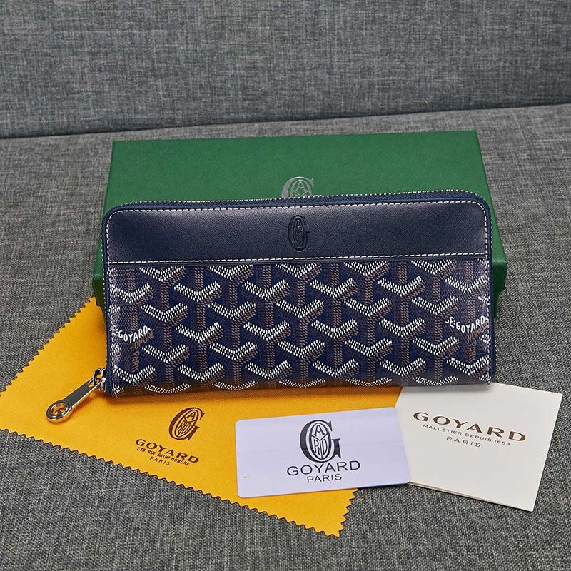 Goyard Matignon GM Zipper Wallet In Goyardine Canvas✨ - buyonlinebehappy