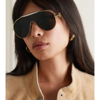 New Season LOEWE Spoiler aviator mask glasses in metal 40111U ✨