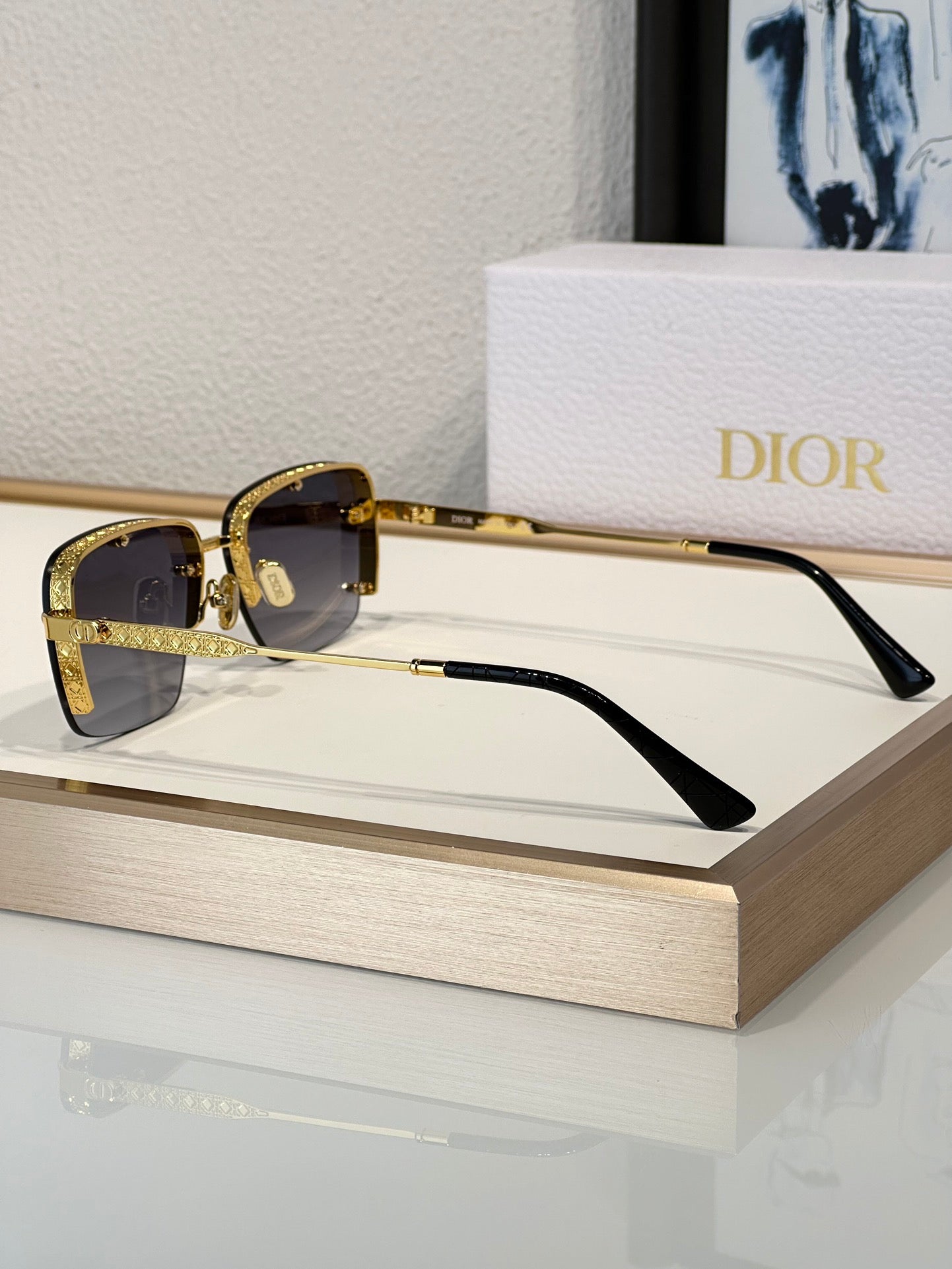 DIOR HOMME NeoDior S4U Mirrored Rectangular Sunglasses✨ - buyonlinebehappy