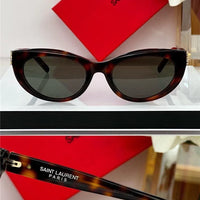 Saint Laurent Women's Monogram Hinge Narrow Cat Eye Sunglasses Women's ✨