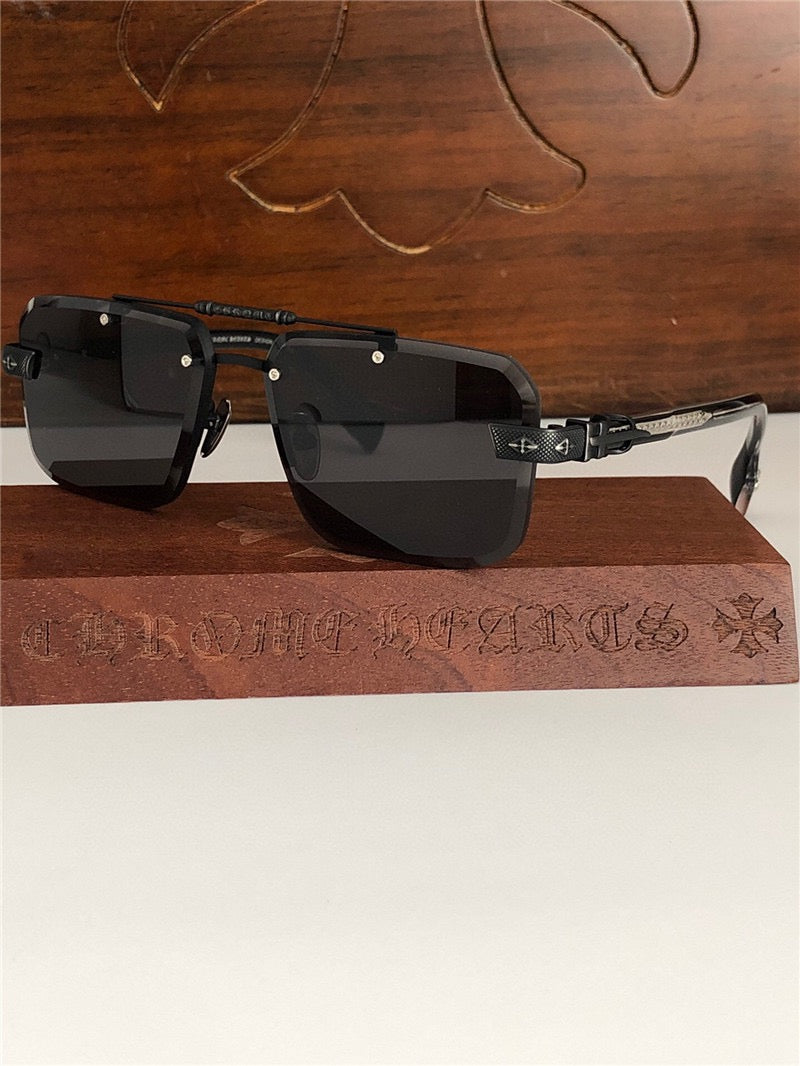 Chrome Hearts 8277 Shield Tinted Zeiss Lenses Sunglasses⚜️ - buyonlinebehappy