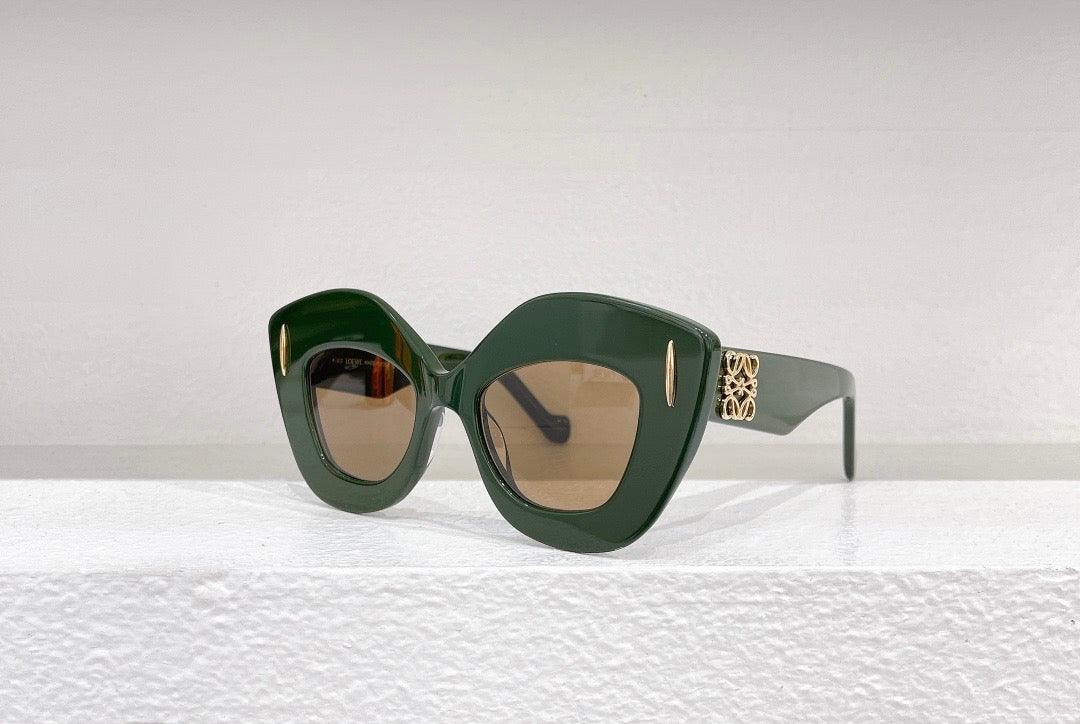 LOEWE Butterfly Inflated Round-Frame Acetate 40127 Sunglasses ✨ - buyonlinebehappy