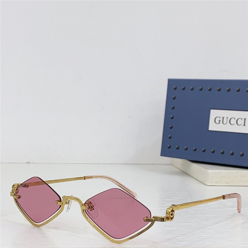 Gucci Geometric Frame GG1604S-004 Women's Sunglasses ✨ - buyonlinebehappy