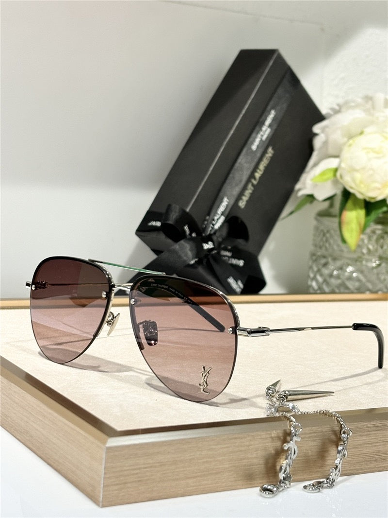 YSL Saint Laurent 11M Classic Sun Aviator Unisex Sunglasses ✨ - buyonlinebehappy