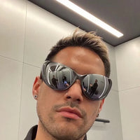 BALENCIAGA 0201S Black Mask Butterfly / Cat Eye Fashion Sunglasses 🖤
