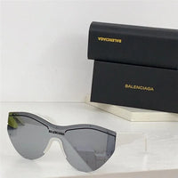 BALENCIAGA SKI 0004 Navy Blue Shield Mask Fashion Sunglasses BB0004SA Unisex 010  🖤
