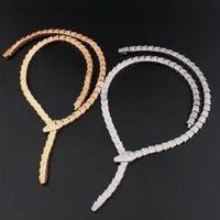 BVLGARI SERPENTI VIPER NECKLACE 18K Gold Plated Women's Jewelry GOLD-ROSE-WHITE  ✨