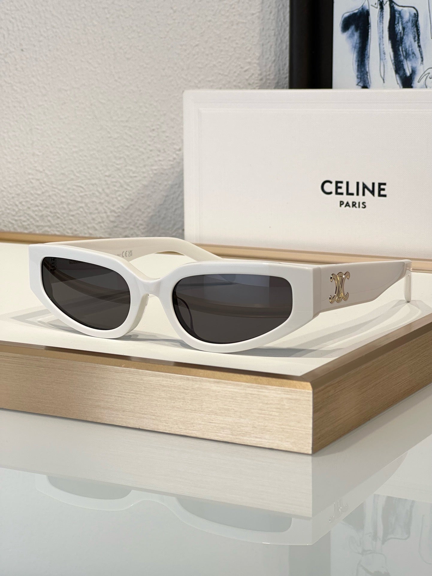 CELINE Eyewear 40269U Triomphe cat-eye Women's Céline Sunglasses✨ - buyonlinebehappy