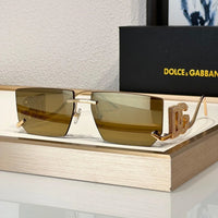 Dolce&Gabbana 2304B Crystal DG Metal Rectangle Women's Sunglasses ✨
