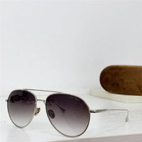 Tom Ford Titanium Japan Sunglasses Gold Grey Pilot Metal Cyrus TF 747 28A FT0747