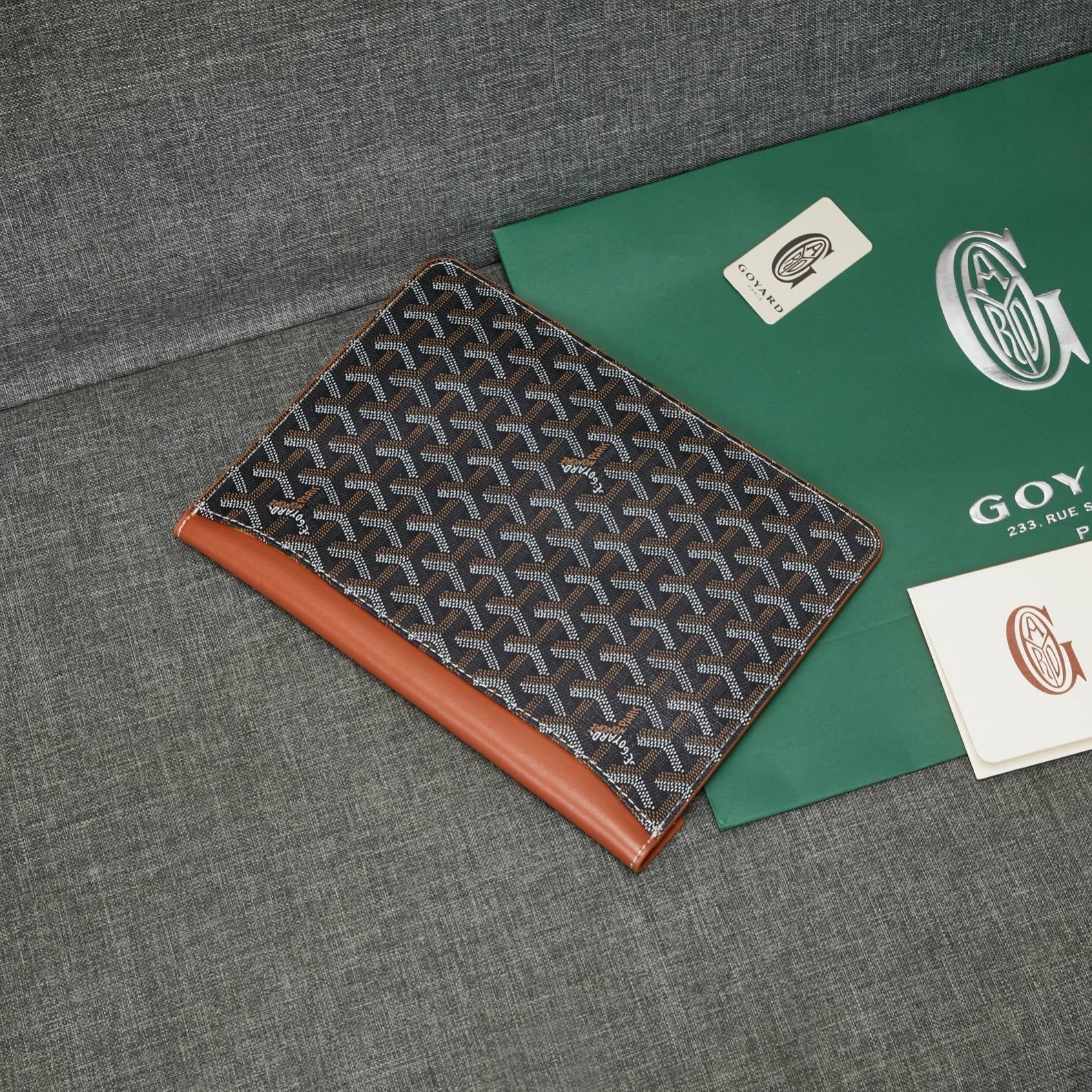 Goyard Camondo 2 Pouch In Goyardine Envelope Canvas Clutch✨ - buyonlinebehappy