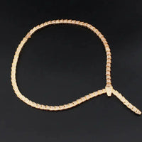 BVLGARI SERPENTI VIPER NECKLACE 18K Gold Plated Women's Jewelry GOLD-ROSE-WHITE  ✨