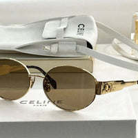 CELINE ovals Triomphe Metal 01 CL40235U 30N Sunglasses ✨