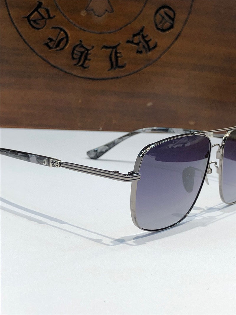 Chrome Hearts 8229 Metal-Acetate Aviator Sunglasses⚜️ - buyonlinebehappy