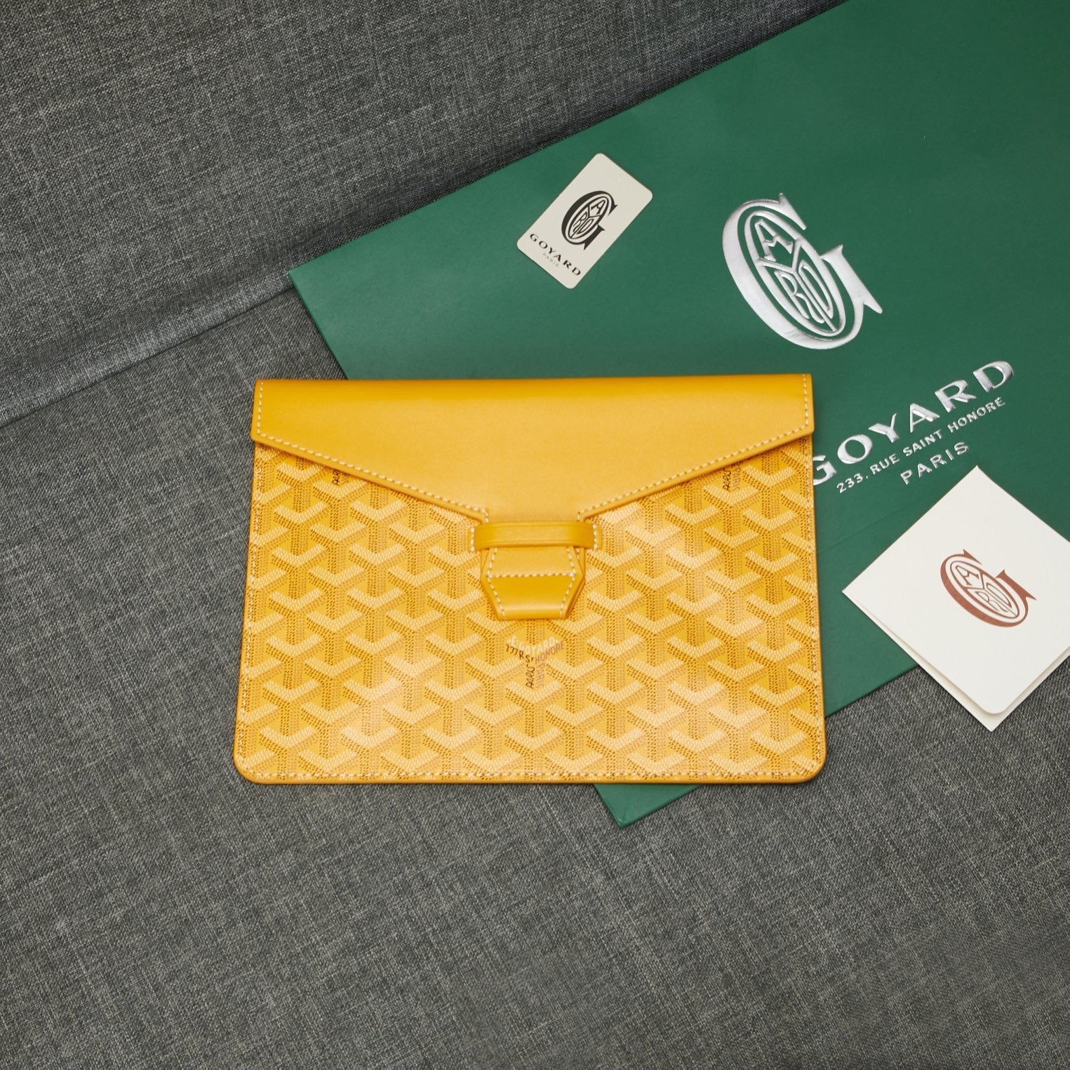 Goyard Camondo 2 Pouch In Goyardine Envelope Canvas Clutch✨ - buyonlinebehappy