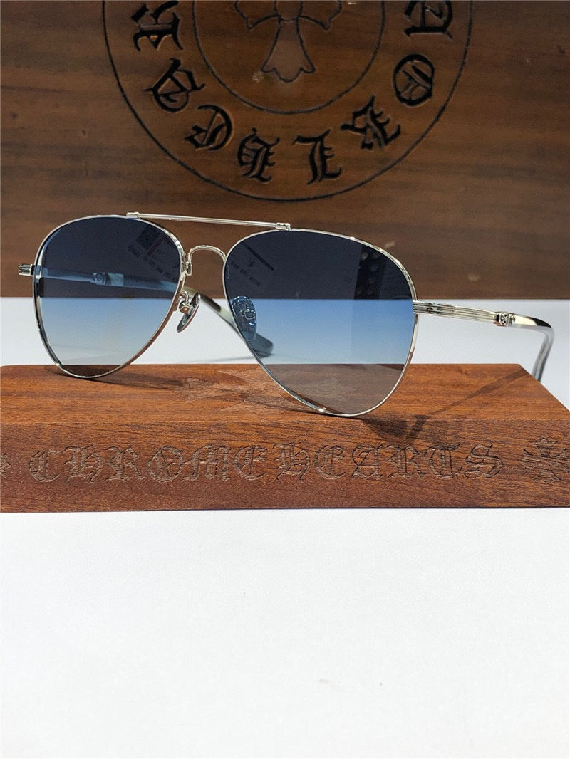 Chrome Hearts 8230 Metal-Acetate Aviator Sunglasses⚜️ - buyonlinebehappy