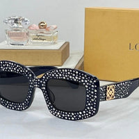 NEW SEASON Loewe Pavé Screen LW 4114 IS 90A Geometric Sunglasses ✨