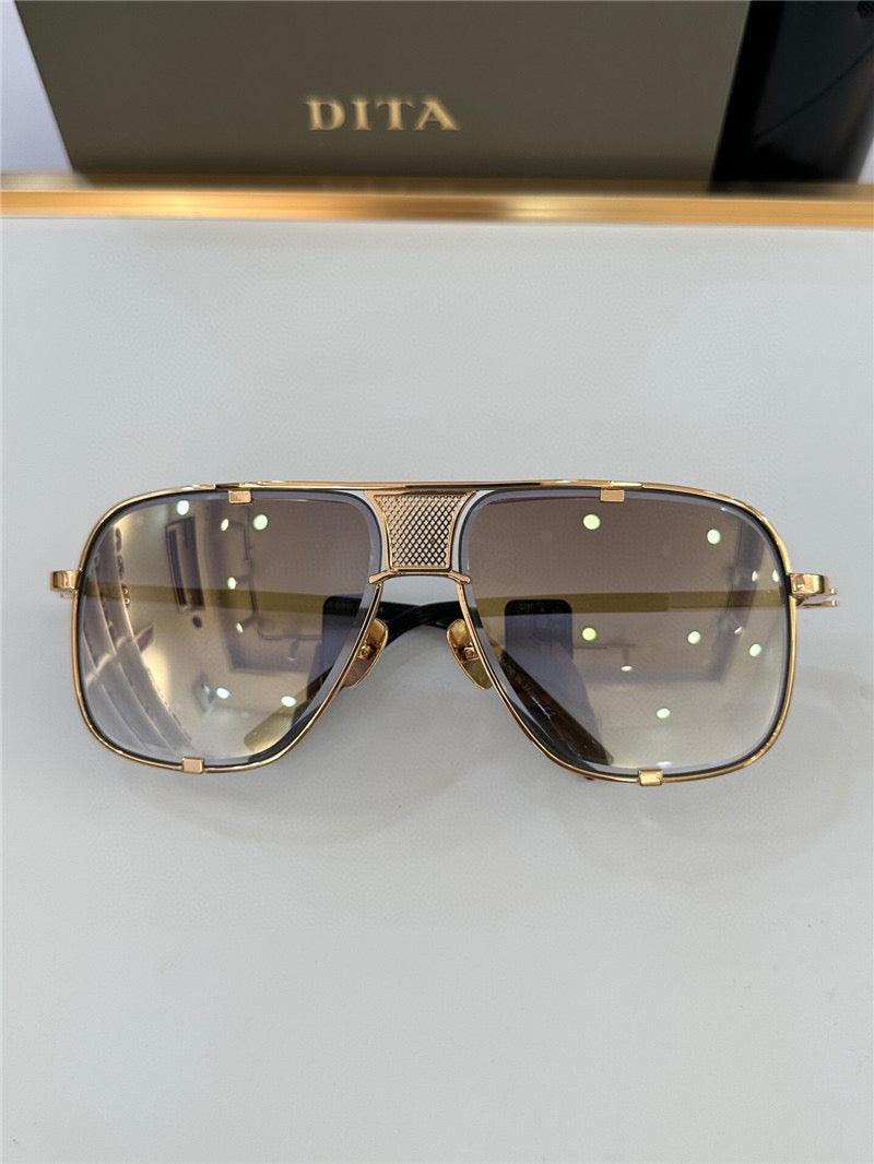 1 DITA MACH-FIVE Rose Gold-Gold-Brown Unisex Clear Sunglasses 🔱 - buyonlinebehappy