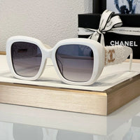CHANEL 5512 Square Sunglasses Acetate & Tweed Black & Gold frame 6 Colors ✨