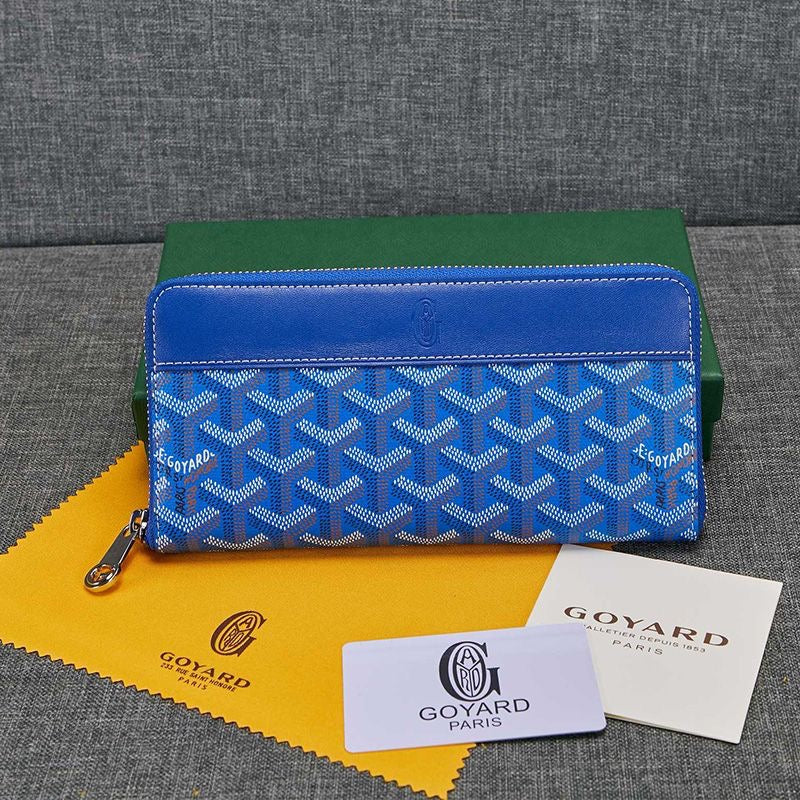 Goyard Matignon GM Zipper Wallet In Goyardine Canvas✨ - buyonlinebehappy