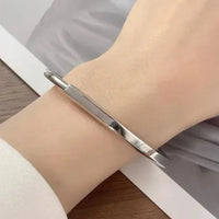 Tiffany&Co 18k gold plated Unisex Unique Style Bangle lock bracelets fashion silver rose yellow gold with box fits 16-21 cm ✨