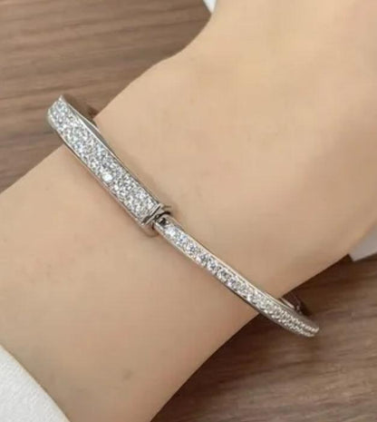 Tiffany&Co 18k gold plated Unisex Unique Style Bangle lock bracelets fashion silver rose yellow gold with box fits 16-21 cm ✨ - buyonlinebehappy